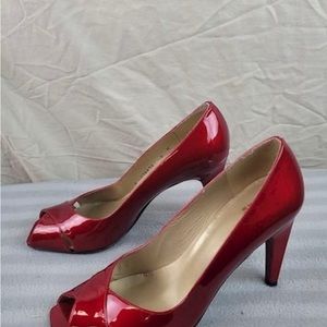 Stuart Weitzman Metallic Red Heels